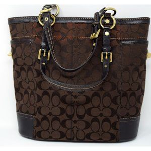 COACH #11238 Large Brown Gallery Signature Bag